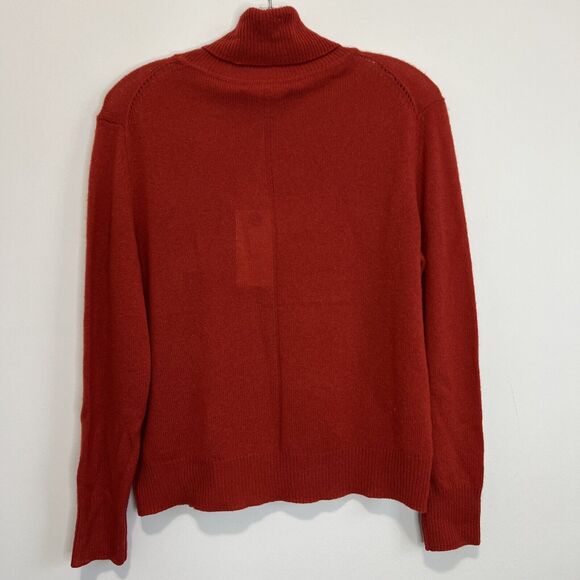 Skull Cashmere Catalina Cashmere Turtleneck Pullover Sweater in Jalapeno Size S - Picture 7 of 15